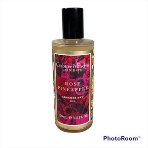 NWT Crabtree & Evelyn Rose Pineapple shimmering dry oil 3.4 oz